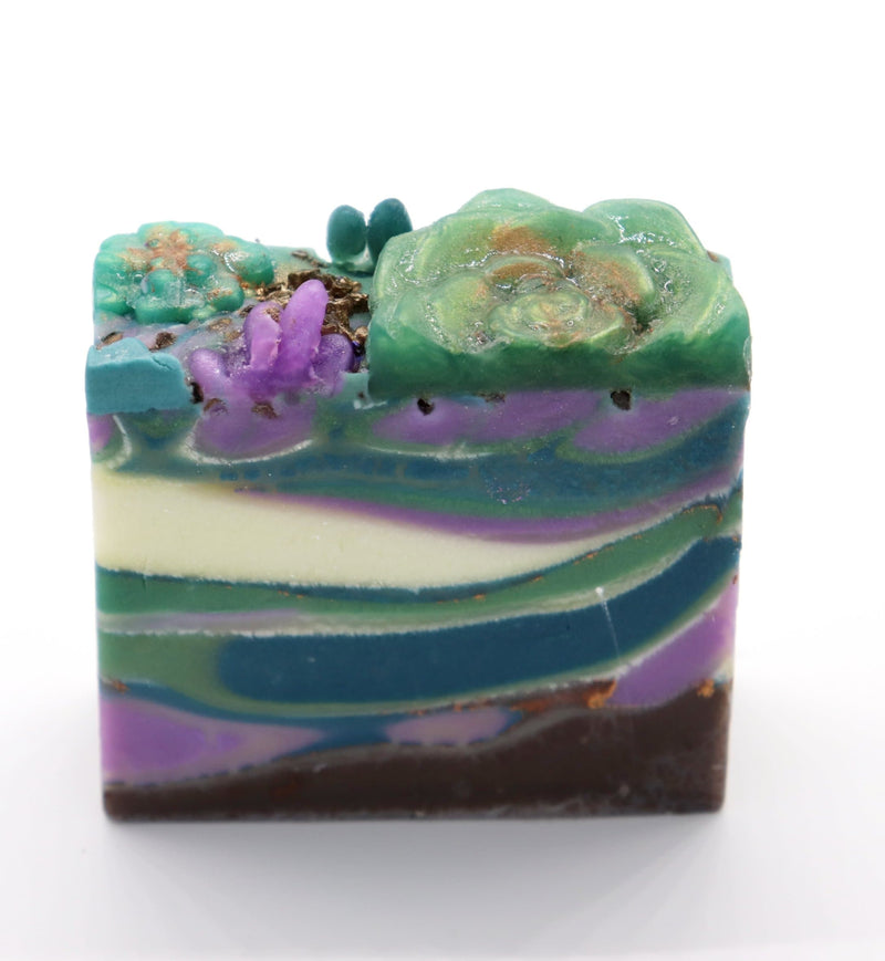 Artisan Soap Bar- Succulent Garden Soap Tall bar